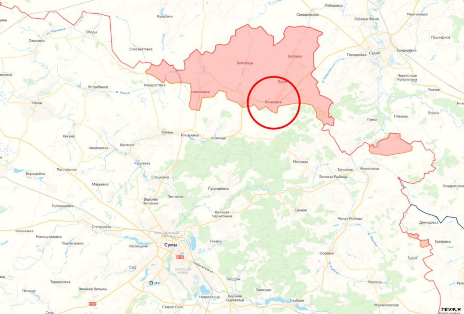 Российские войска освободили Юнаковку и продвигаются в Сумской области