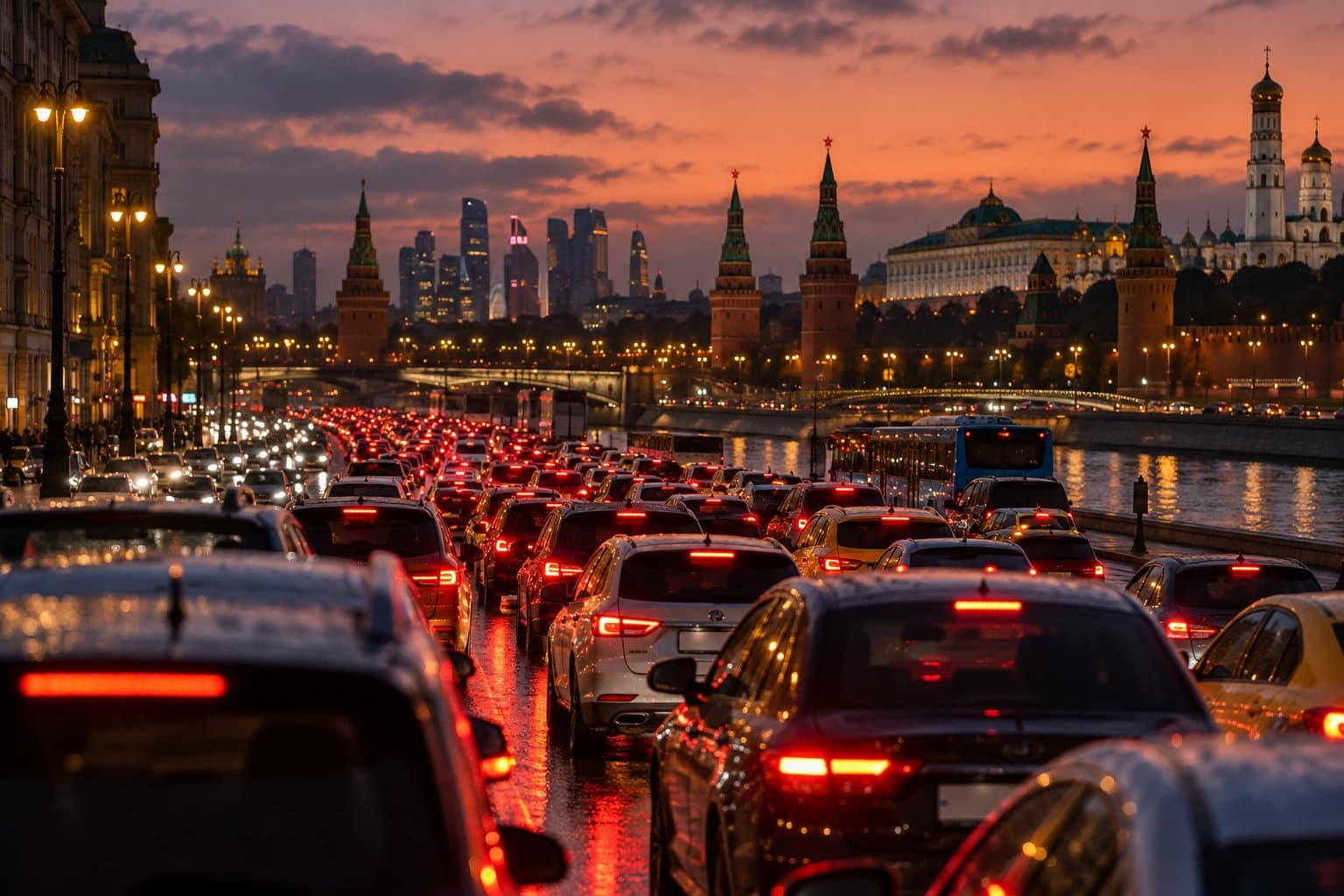 В Москве вечером 29 октября ожидаются пробки до восьми баллов