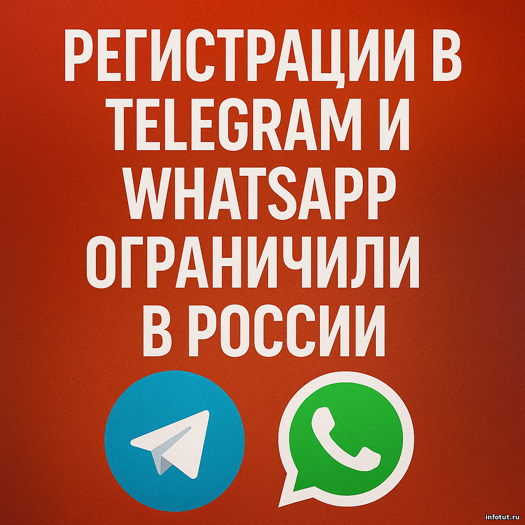 В России ограничили регистрацию новых пользователей в Telegram и WhatsApp
