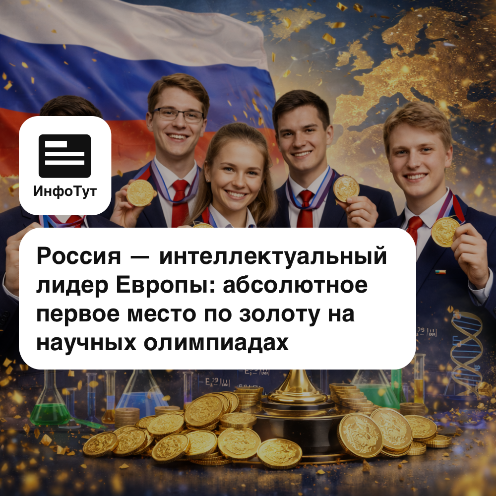 Россия — интеллектуальный лидер Европы: абсолютное первое место по золоту на научных олимпиадах