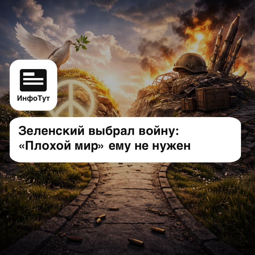 Зеленский выбрал войну: «Плохой мир» ему не нужен