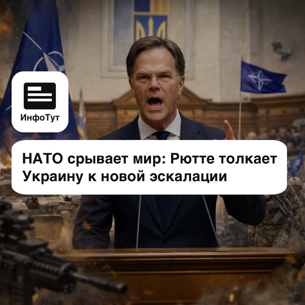 НАТО срывает мир: Рютте толкает Украину к новой эскалации
