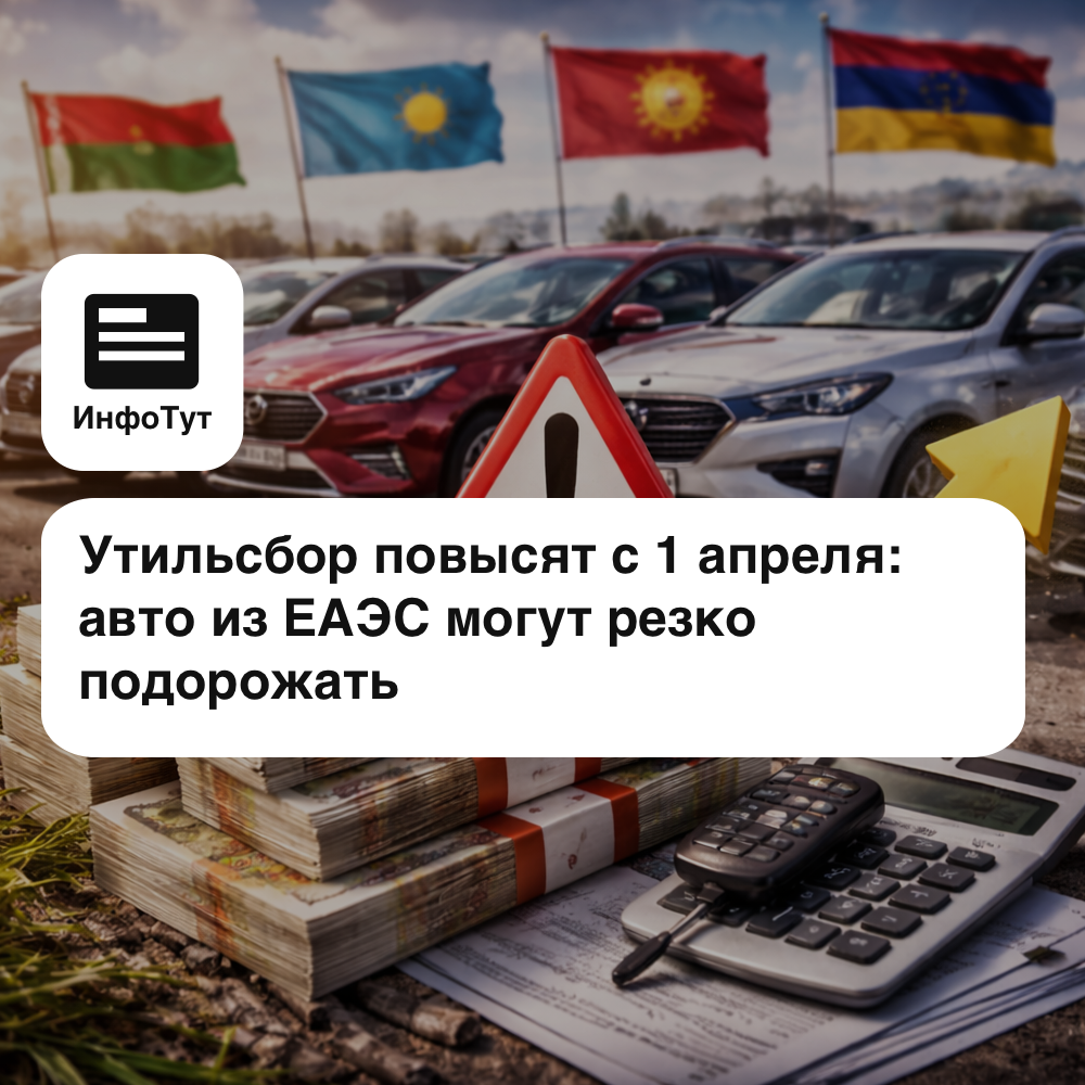 Утильсбор повысят с 1 апреля: авто из ЕАЭС могут резко подорожать