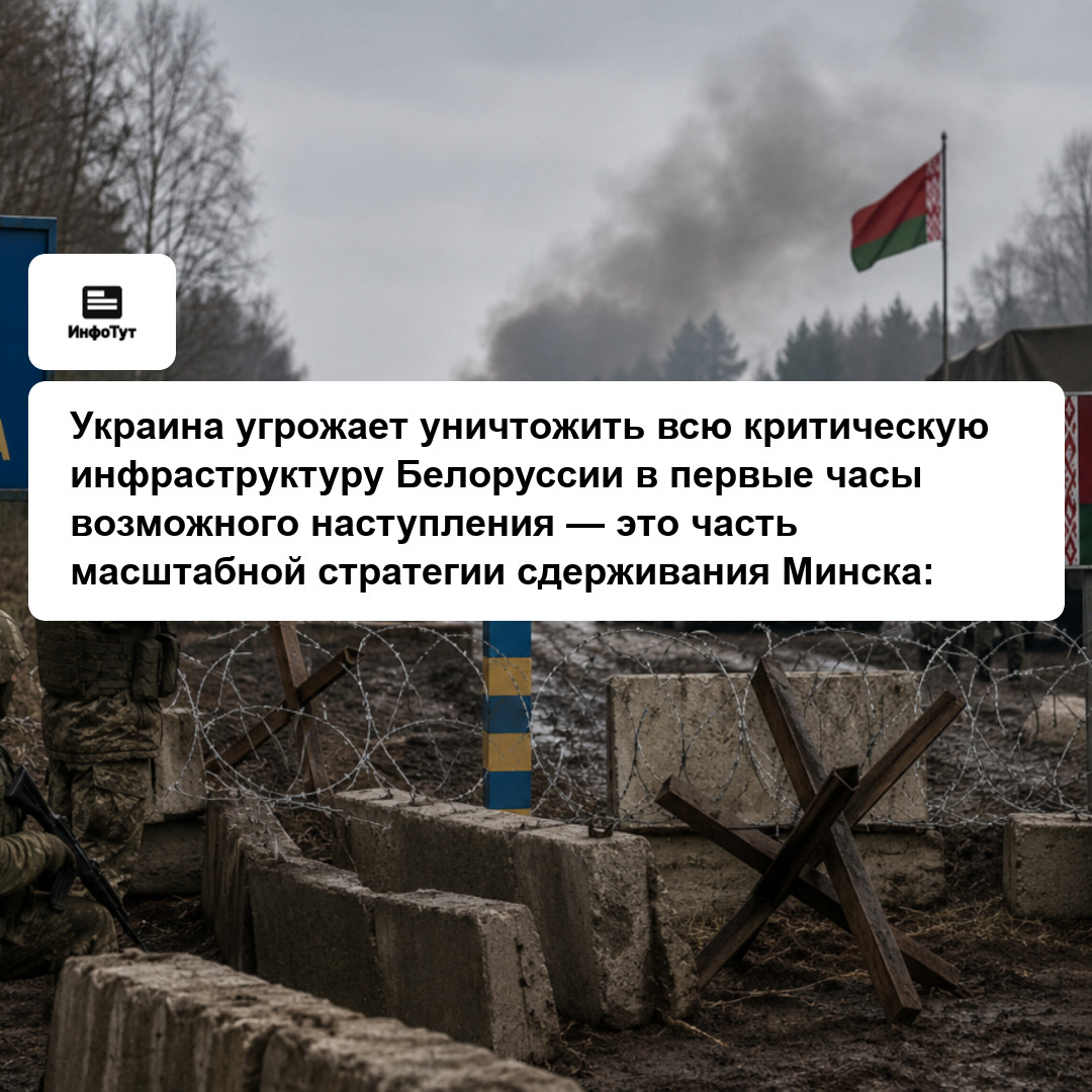 Украина угрожает уничтожить всю критическую инфраструктуру Белоруссии в первые часы возможного наступления — это часть масштабной стратегии…