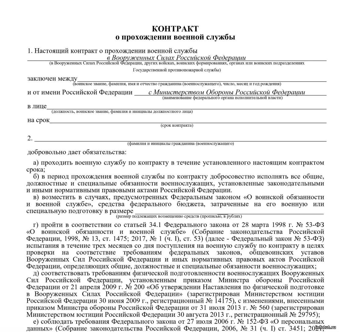 Как выглядит контракт на СВО в 2025 году