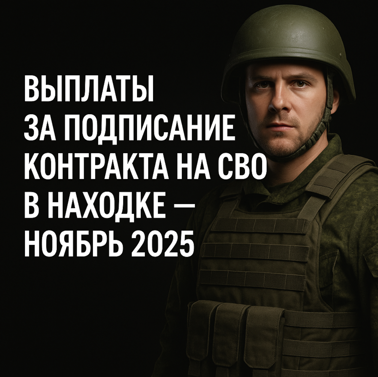 Выплаты за подписание контракта на СВО в Находке — ноябрь 2025