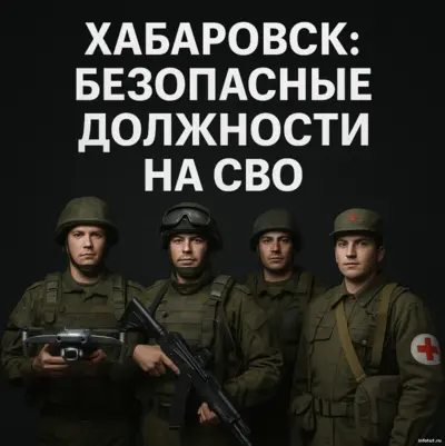 Ключевые безопасные должности на СВО для жителей Хабаровска: операторы БПЛА, тыл, ремонтники, медслужба и связисты.
