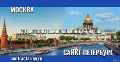 Сравнение условий контракта на СВО в Москве и Санкт-Петербурге в 2025-2026 году