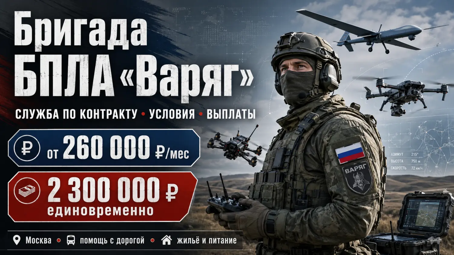 50-я бригада беспилотных систем «Варяг»: служба по контракту, условия, выплаты и возможности для кандидатов